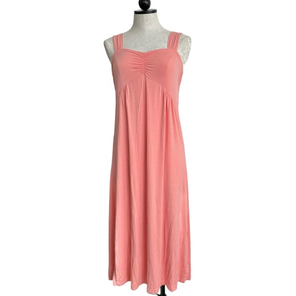 Norm Thompson Coral Pink Sleeveless Maxi Dress Size Medium - Picture 16 of 16
